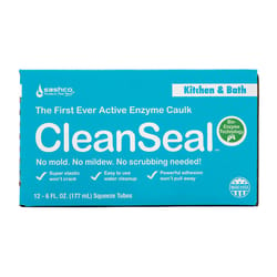 Sashco CleanSeal White Elastomeric Acrylic Latex Kitchen and Bath Caulk 6 oz