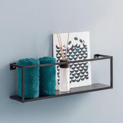 Dolle Aquarium 4.7 in. H X 23.6 in. W X 3.1 in. D Black Steel Decorative Wall Shelf