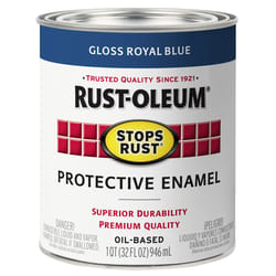 Rust-Oleum Stops Rust Indoor and Outdoor Gloss Royal Blue Rust Prevention Paint 1 qt