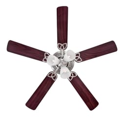 Westinghouse Vintage 52 in. Brushed Nickel Brown LED Indoor Ceiling Fan