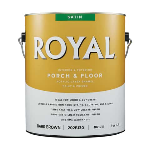 Royal Satin Bark Brown Porch and Floor Paint+Primer 1 gal - Ace