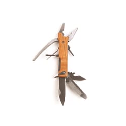 Kikkerland Design Brown/Silver Wooden Multi Plier Tool