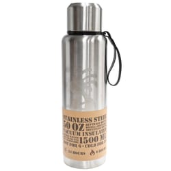 Aquapelli 50 oz Silver BPA Free Vacuum Insulated Bottle