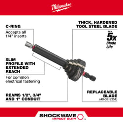 Milwaukee Shockwave EMT Conduit Reamer Steel