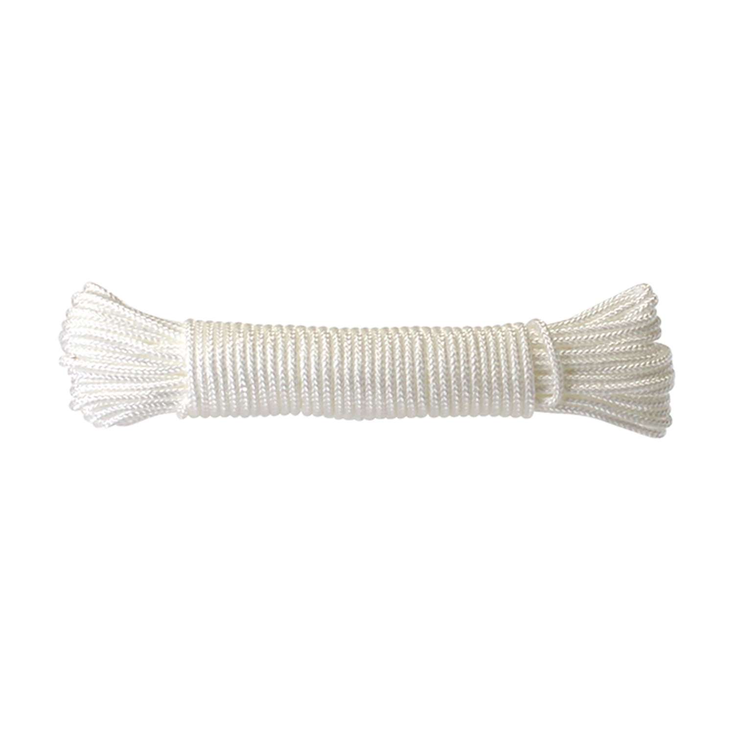 Ace 3/16 in. D X 100 ft. L White Solid Braided Nylon Rope - Ace Hardware