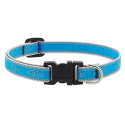 Lupine Pet Reflective Blue Diamond Nylon Dog Adjustable Collar