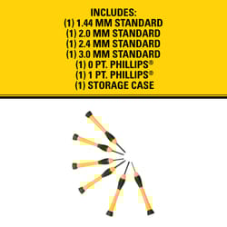Stanley Multi-Bit Mini Screwdriver Assorted in. 6 pc