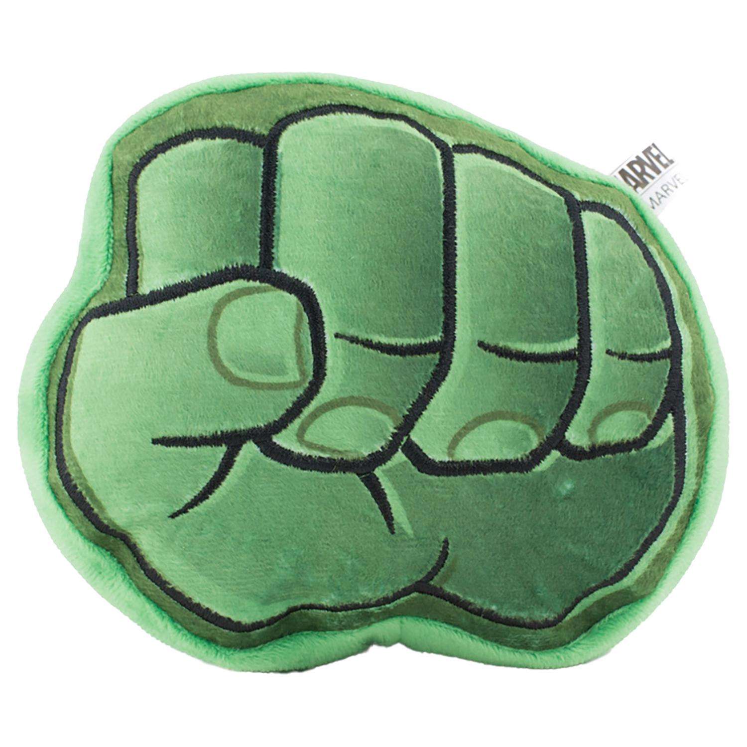 Buckle-Down Marvel Comics Black/Green Plush Hulk Fist Squeaky Dog Toy 1 ...