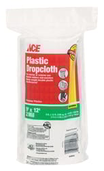 ACE  9 ft. W x 12 ft. L x 2 mil  Plastic  Drop Cloth  1 pk 