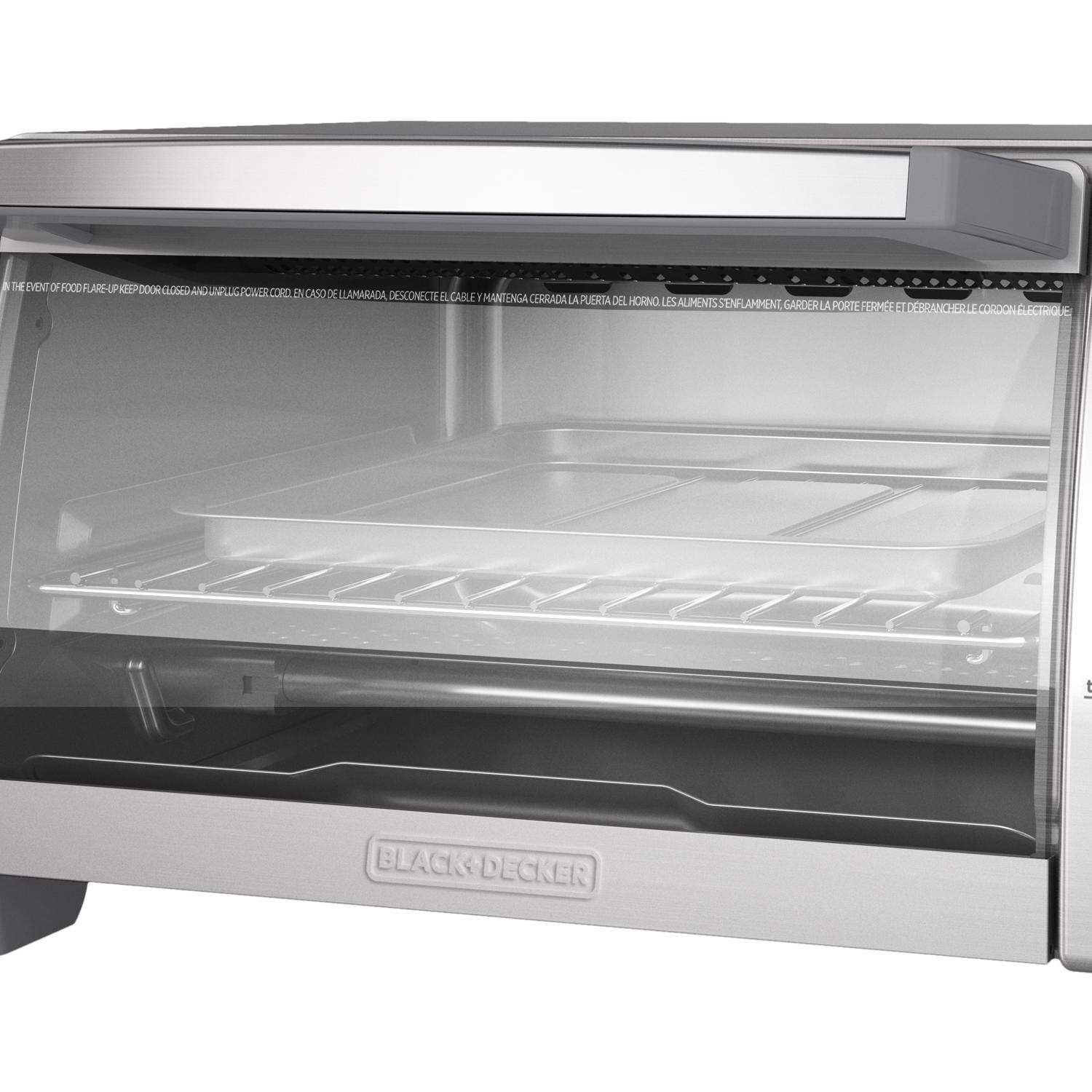 Black+Decker Stainless Steel Silver 6 slot Convection Toaster Oven 9.7 in.  H X 15.9 in. W X 12 in. D - Ace Hardware