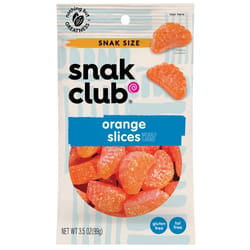 Snak Club Orange Slices Gummi Candy 3.5 oz Bagged