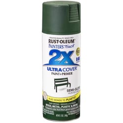 Rust-Oleum Painter's Touch 2X Ultra Cover Semi-Gloss Hunter Green Paint+Primer Spray Paint 12 oz