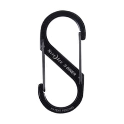 Nite Ize S-Biner 1.8 in. D Stainless Steel Black Carabiner Key Holder