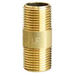 ATC 3/8 in. MPT 3/8 in. D MPT Yellow Brass Nipple 1-1/2 in. L