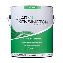 Clark+Kensington Satin Tint Base Neutral Base Premium Paint Exterior 1 gal