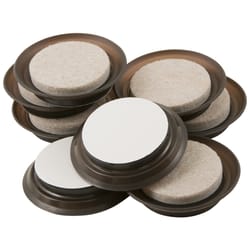 Kleen Freak Felt Self Adhesive Protective Pad Brown Round 1.5 in. W X 1.5 in. L 8 pk