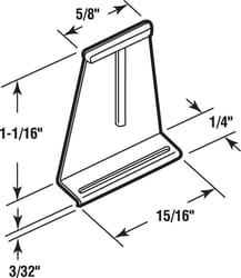 Prime-Line 0.25 in. D X 5/8 in. L Spline Channel