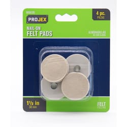 Projex Felt Protective Pad Brown Round 7/8 in. W X 1-1/2 in. L 8 pk