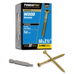 HILLMAN Power Pro No. 10 Ga. X 2-1/2 in. L Bronze Star Flat Head Exterior Deck Screws 1 lb 78 pk