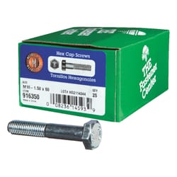 HILLMAN M10-1.50 mm D X 60 mm L Heat Treated Steel Hex Head Cap Screw 25 pk