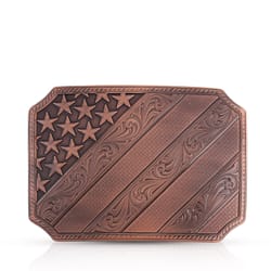 Montana Silversmiths Faded Glory Flag Brown Belt Buckle