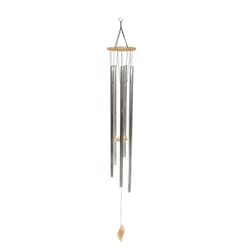 Summerfield Terrace Brown/Silver Aluminum/Wood 57 in. Sedona Wind Chime