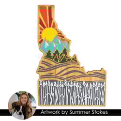 Totally Bamboo Summer Stokes 10.5 in. L X 15 in. W X 0.63 in. Bamboo Idaho Serving & Cutting Board