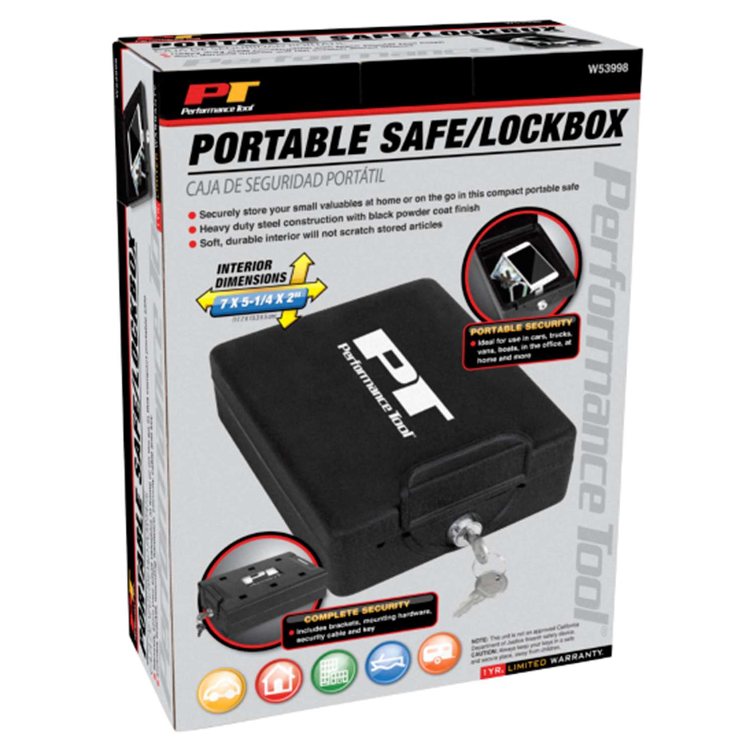 Performance Tool Key Lock Black Personal Safe Ace Hardware