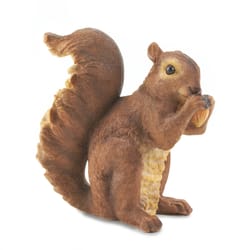 Summerfield Terrace Brown Polyresin 6.75 in. H Squirrel's Delight Indoor/Outdoor Decoration