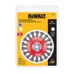 DeWalt 4 in. Coarse Knotted Wire Wheel Brush Metal 12500 rpm 1 pc