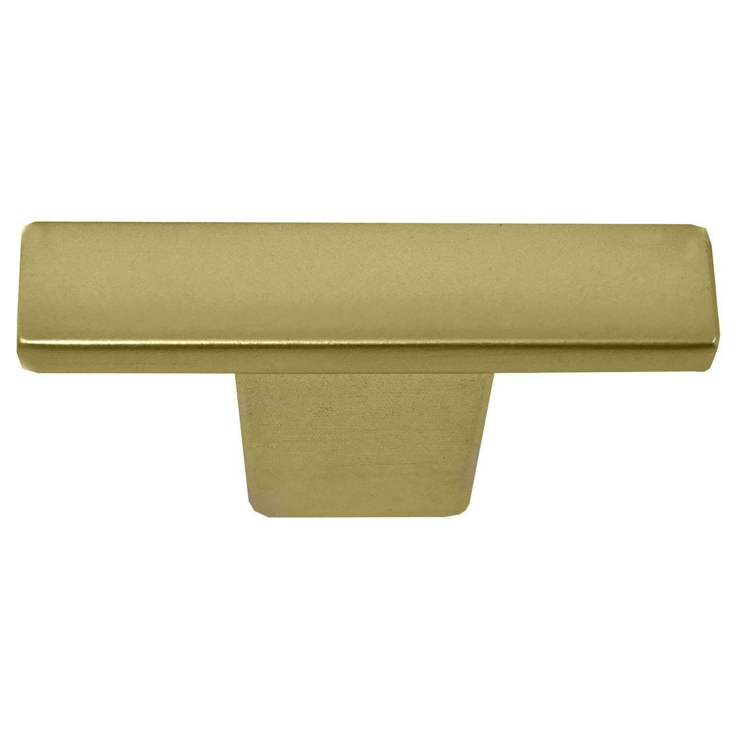 Laurey Cosmo Square Knob 7/8 in. D 1 in. Champagne Brass 1 pk