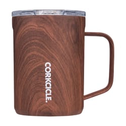 Corkcicle Mug 16 oz Walnut Wood BPA Free Insulated Mug