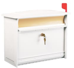 Architectural Mailboxes Mailsafe Contemporary Plastic Wall Mount White Mailbox