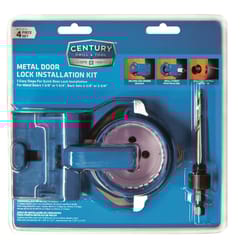 Century Drill & Tool Carbon Steel 2-1/8 in. L Door Lock Installation Kit