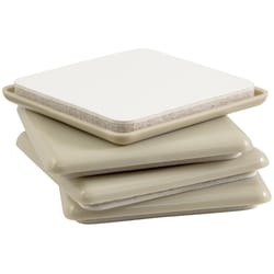 SuperSliders Plastic Self Adhesive Protective Pad Beige Square 2-1/2 in. W X 2-1/2 in. L 4 pk