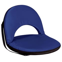 Picnic Time Oniva 6-Position Navy Blue Recliner Folding Stadium Seat