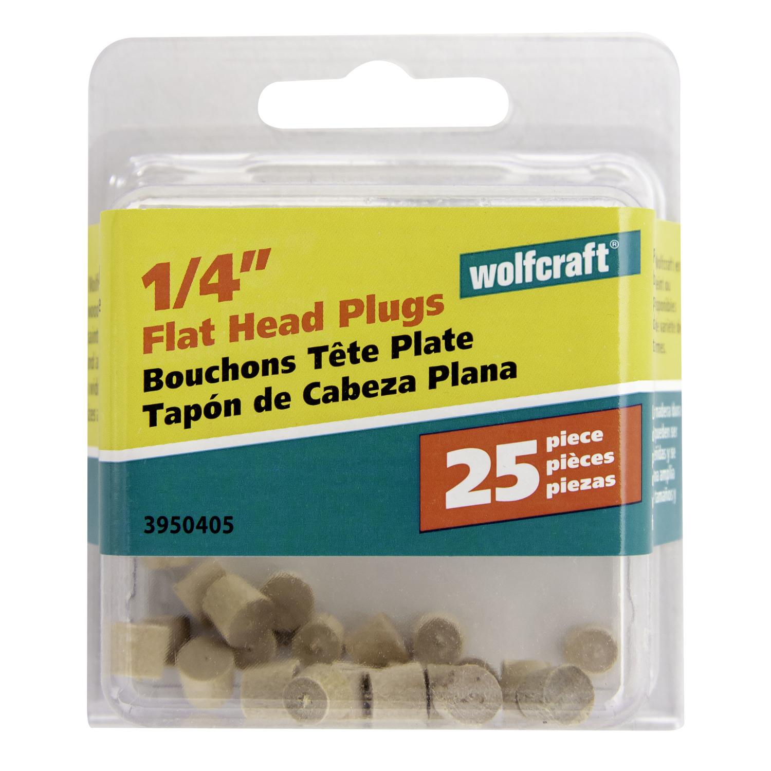 UPC 025104295008 product image for Wolfcraft 1/4in Flat Head Plug (2950) | upcitemdb.com