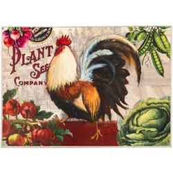 Olivia's Home 22 in. W X 32 in. L Multi-Color Fancy Farm Rooster Polyester Accent Rug