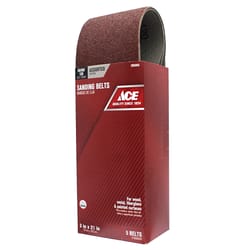 Ace 21 in. L X 3 in. W Aluminum Oxide Sanding Belt Assorted 5 pc