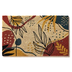 Entryways 17 in. W X 28 in. L Amber Abstract Amber Coir Door Mat