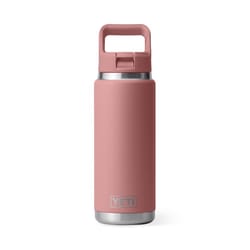 YETI Rambler 26 oz Sandstone Pink BPA Free Bottle with Straw Cap