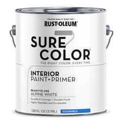 Rust-Oleum Sure Color Eggshell Alpine White Water-Based Paint + Primer Interior 1 gal