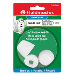 Fluidmaster Toilet Bolt Caps White Plastic For Universal