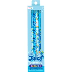OOLY Lil Juicy #2 Writing & Drawing Pencil 6 pk Blue