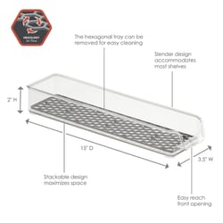 Spectrum Hexa 2 in. H X 3.5 in. W X 15 in. D Plastic Fridge Bins Storage