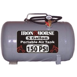Iron Horse 5 gal Horizontal Portable Air Compressor Tank 150 psi 5 HP