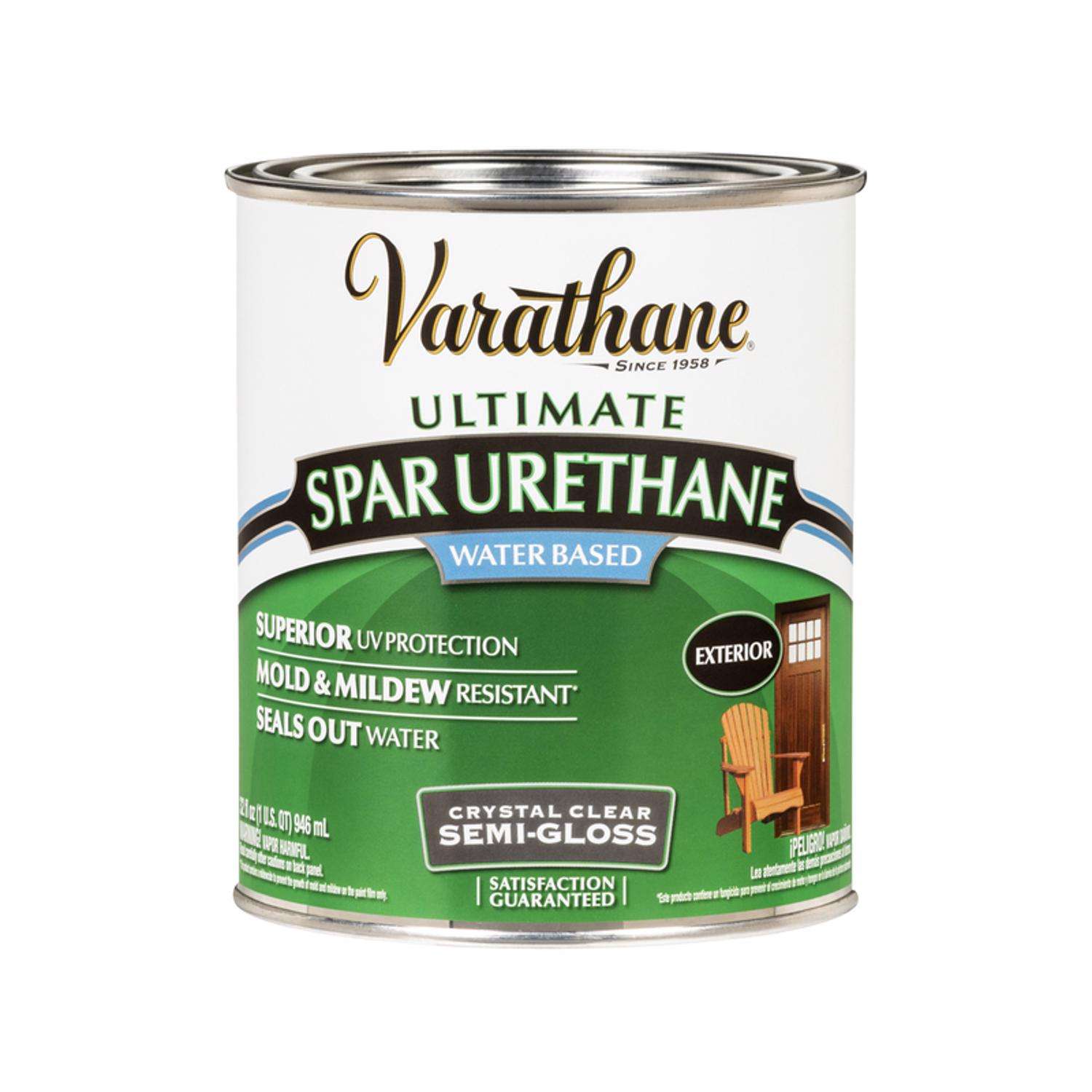 Varathane Ultimate SemiGloss Clear WaterBased Spar Urethane 1 qt