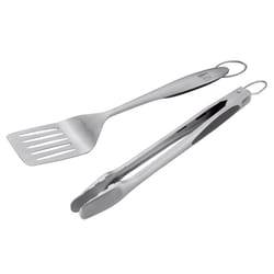 Weber Deluxe Stainless Steel Black/Silver Grill Tool Set 2 pc