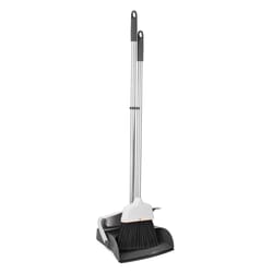 Superio Brand Plastic Stand-Up Long Handled Dustpan and Brush Set