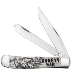 Case Trapper Korean War Knife Black/Silver 1 pc
